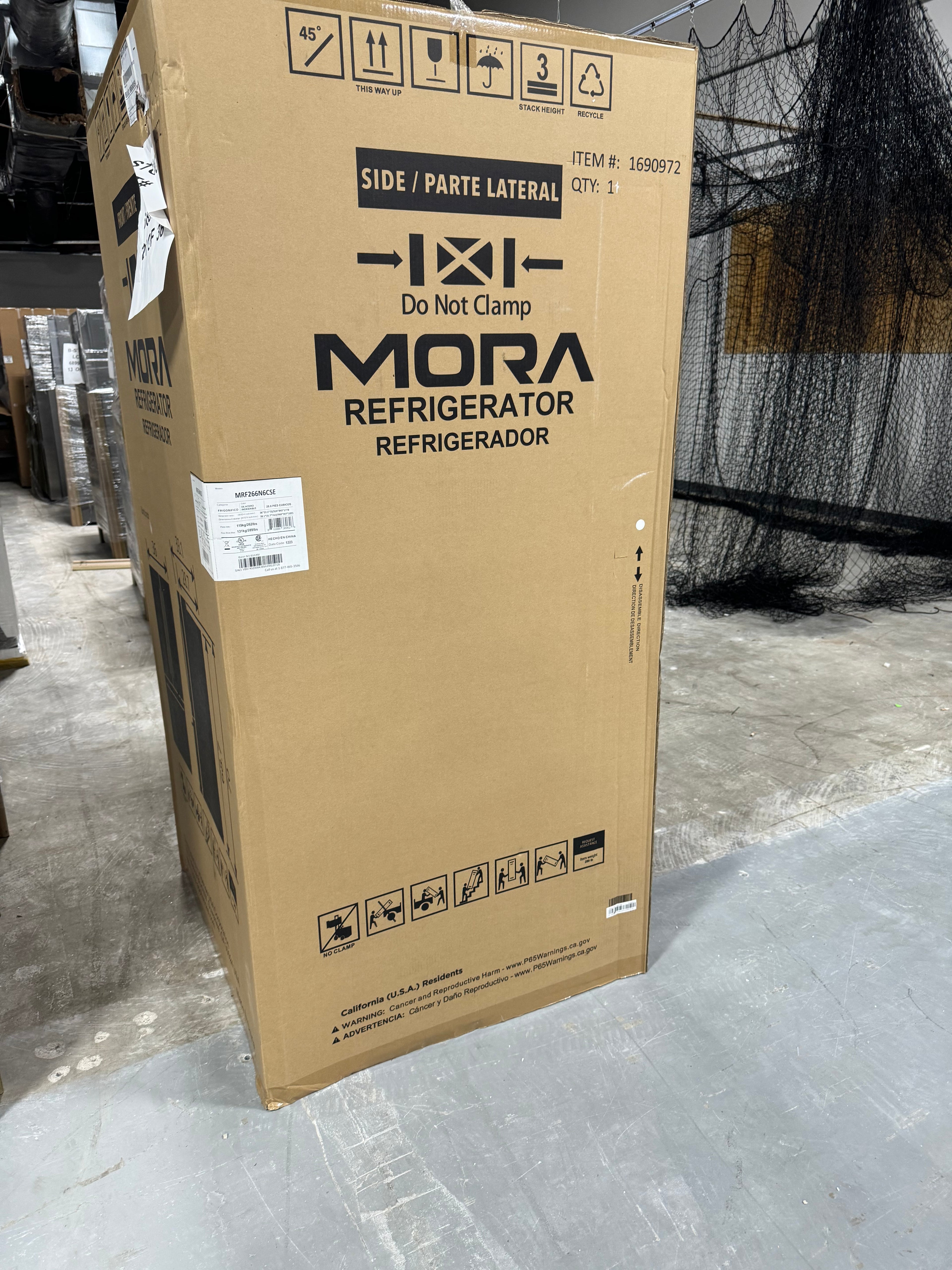 Mora 26.6 Cubic ft. refrigerator/freezer