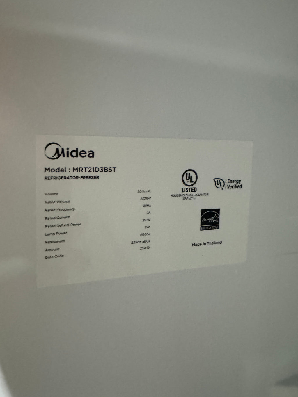 Media 20.5 Cu. Ft. Refrigerator/Freezer