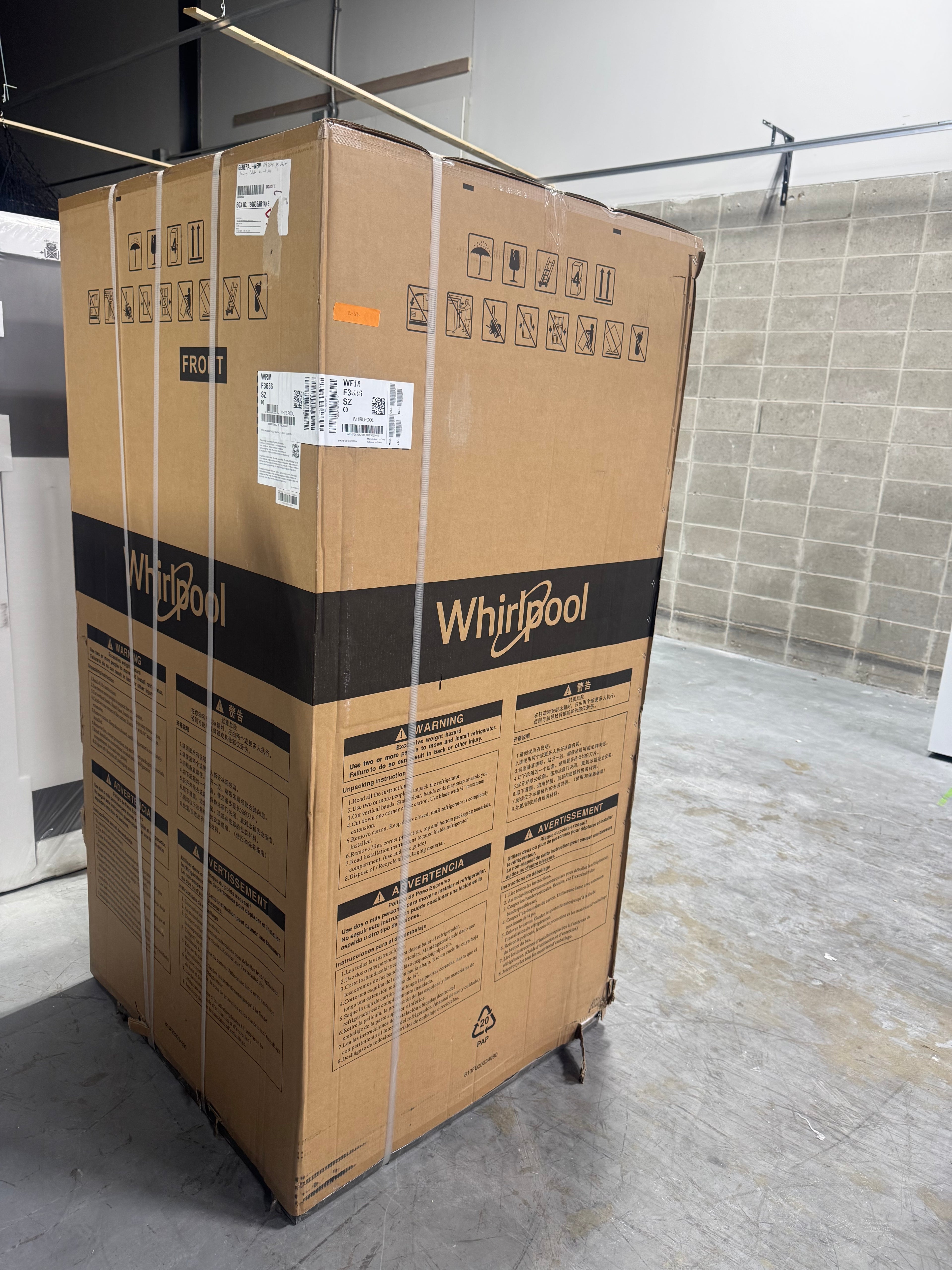 Whirlpool 29 Cubic ft. refrigerator/freezer