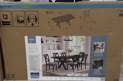 Bayside Westen 7-piece dining set item 1861736 table carton